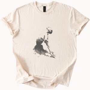 Ethereal Figure Graphic Tee Minimalist Ink Art Design